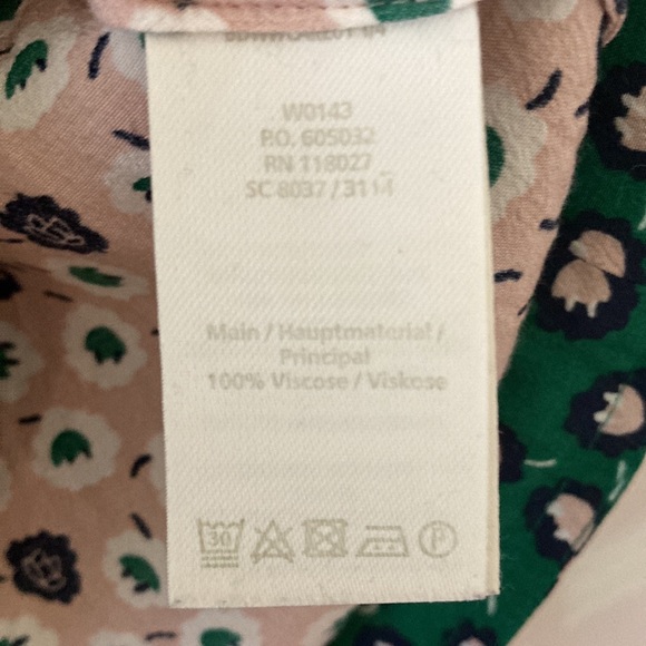Boden Mollie dress mod floral print green peach navy tea bohemian 4R - Picture 5 of 6